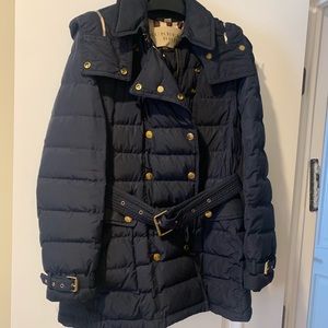 Burberry Women’s Dark Blue Winter Jacket sz S